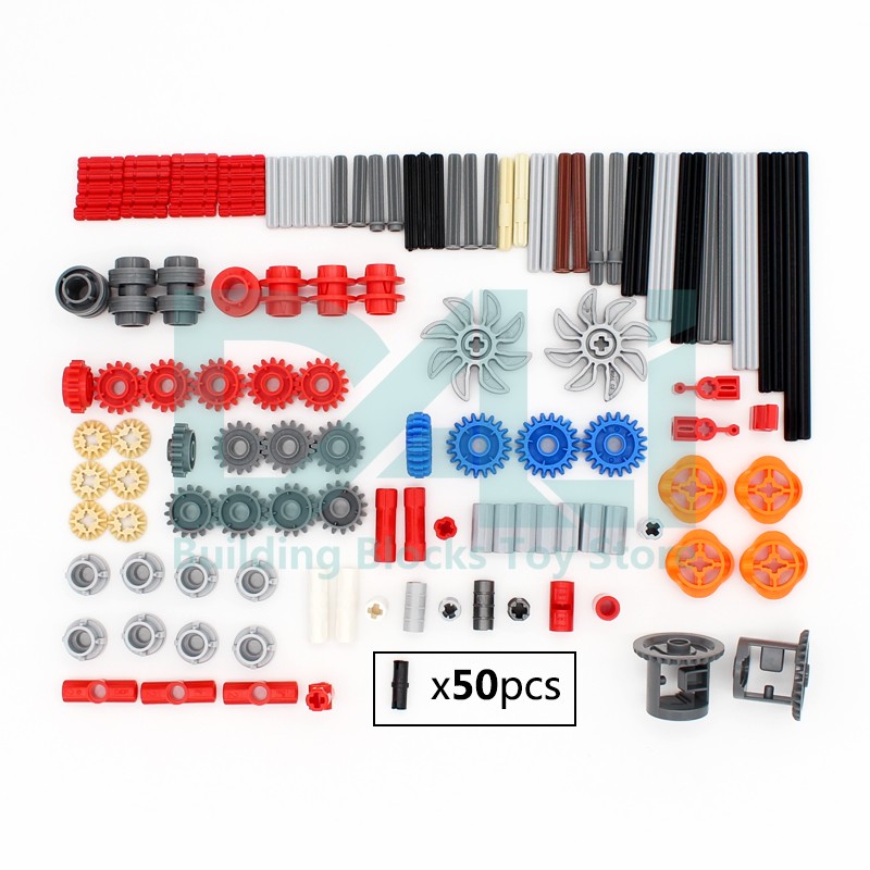 Tech Gear Accessories - 181개 MOC 테크니컬 부품 핀 액슬