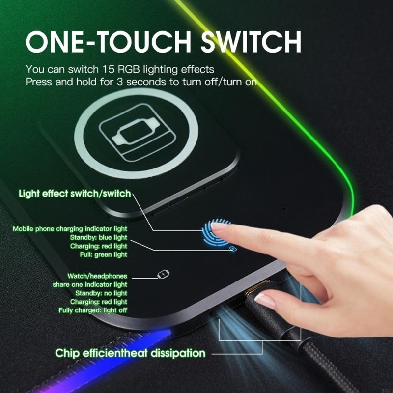 31인치 대형 및 15가지 조명 모드 및 미끄럼 방지  - Mouse Charging Pad 리뷰 및 가격