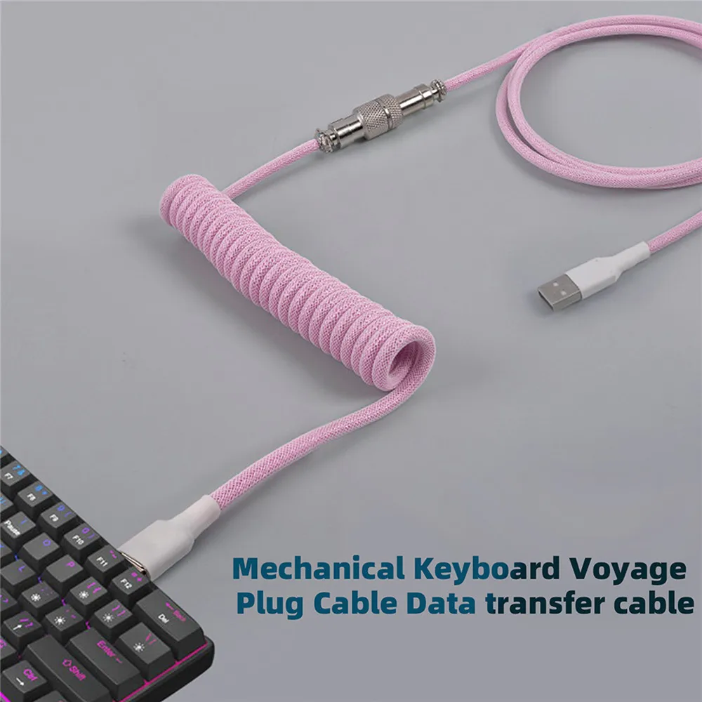 새로운 기계식 키보드 코일 케이블 와이어 유형 C US - Tech Desktop Accessories 리뷰 및 가격
