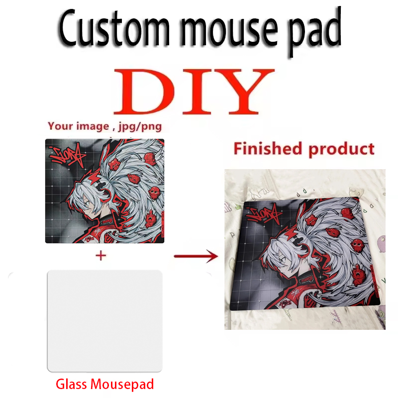 맞춤형 유리 마우스 패드 DIY 디자인 YUME 반투명 - Tech Desktop Accessories 리뷰 및 가격