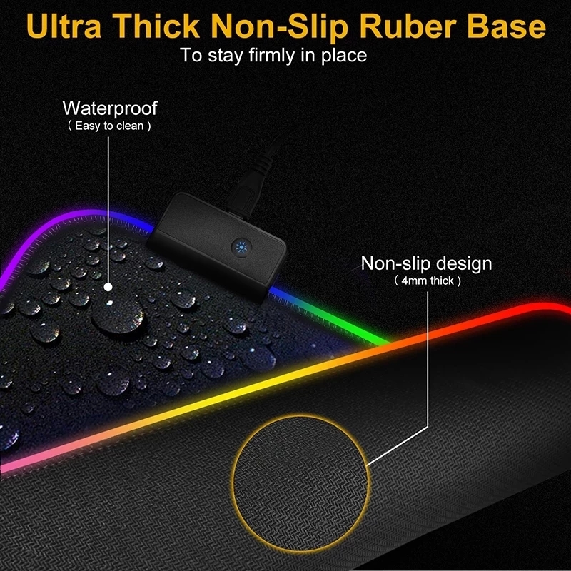 LED 라이트 마우스 패드 RGB 키보드 커버 데스크  - Mouse Charging Pad 리뷰 및 가격
