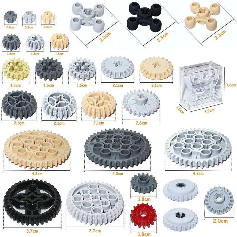 MOC 빌딩 블록 기술 부품 기어 벌크 벽돌 조립 입자 - Tech Gear Accessories 리뷰 및 가격