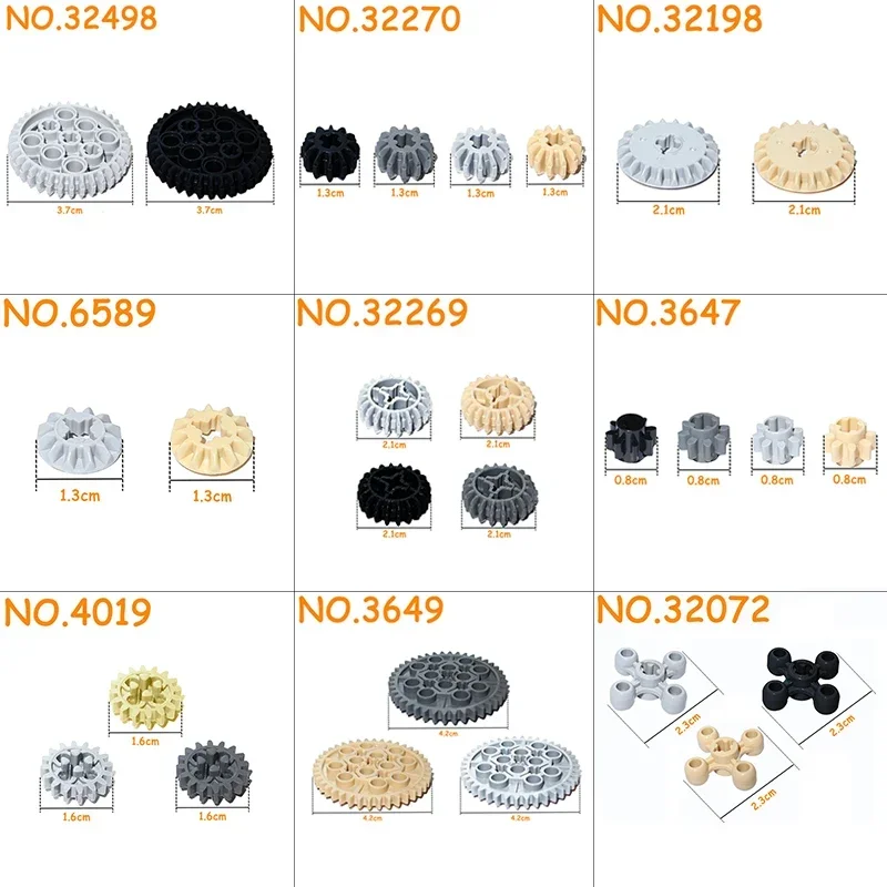 MOC 빌딩 블록 기술 부품 기어 벌크 벽돌 조립 입자 - Tech Gear Accessories 리뷰 및 가격
