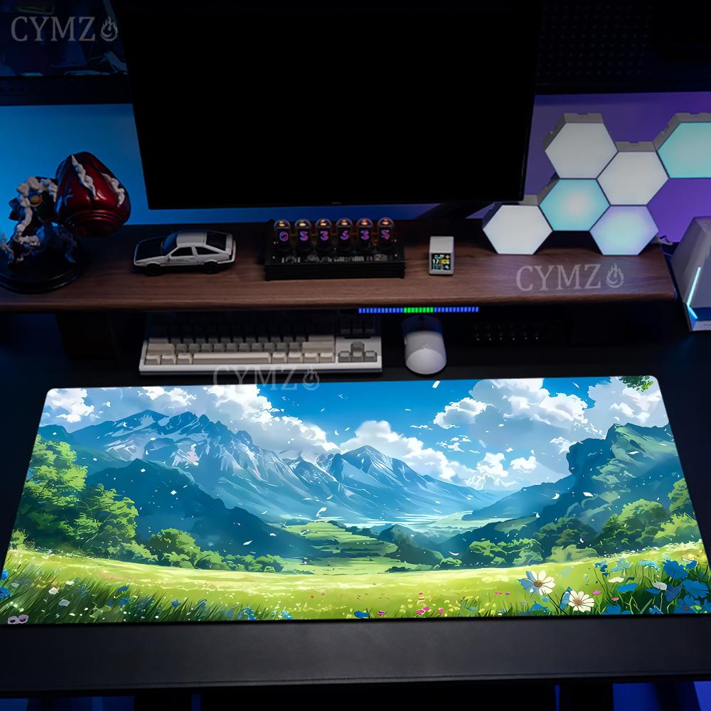 애니메이션 자연 풍경 테마 마우스 패드 데스크 매트 게 - Tech Desktop Accessories 리뷰 및 가격