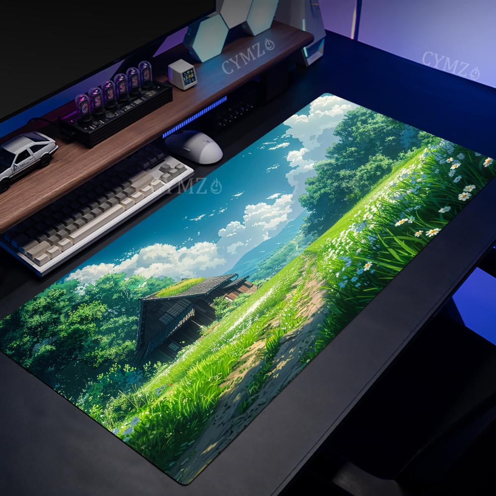 애니메이션 자연 풍경 테마 마우스 패드 데스크 매트 게 - Tech Desktop Accessories 리뷰 및 가격