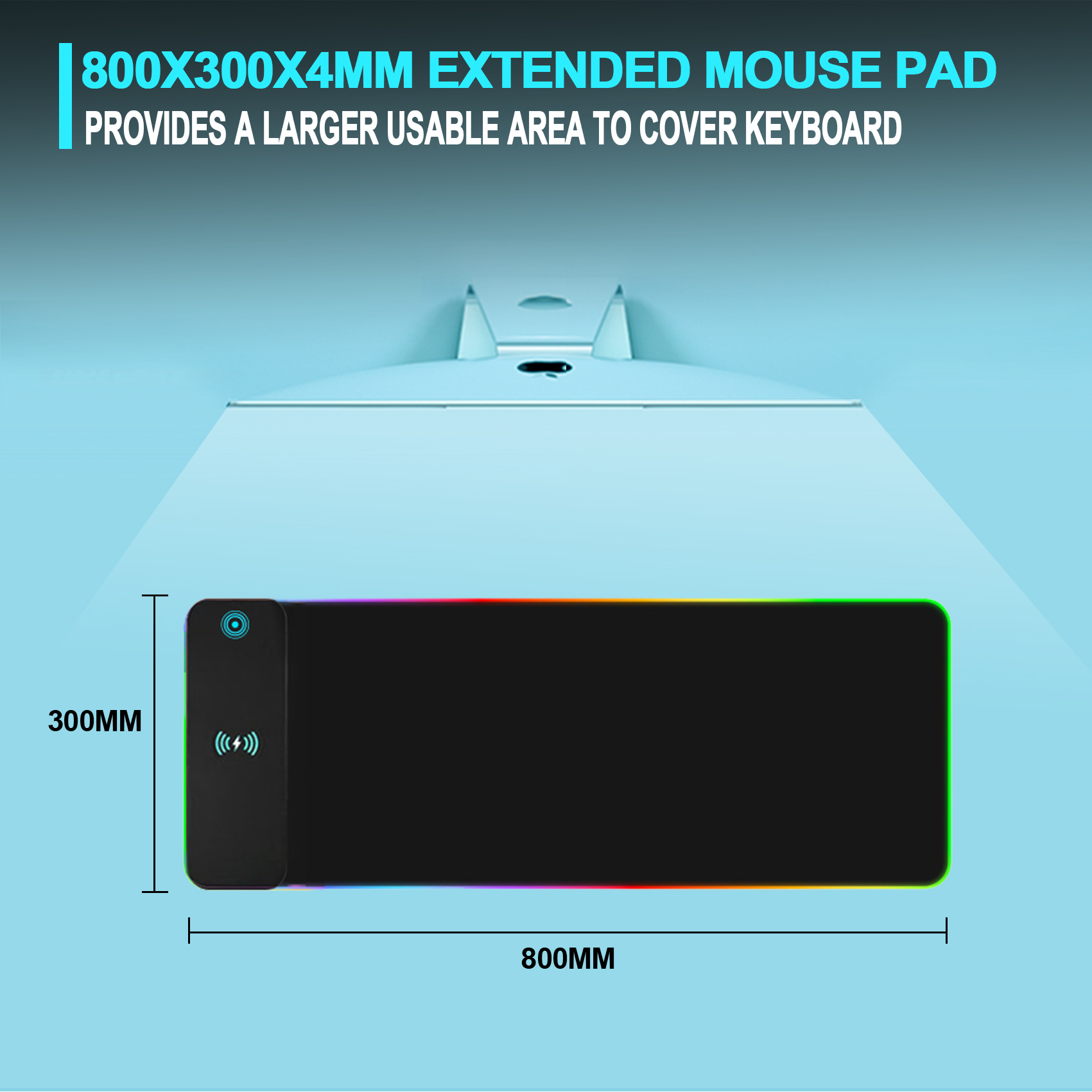 무선 충전 RGB 게이밍 마우스 패드, LED 마우스  - Mouse Charging Pad 리뷰 및 가격